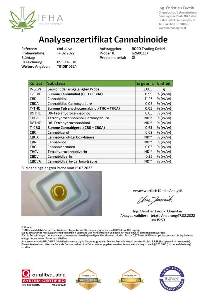 CBD ÖL 10% Broadspectrum 2